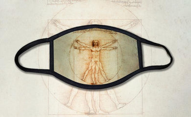 Vitruvian Man Art Face Mask
