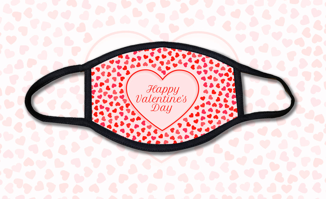 Happy Valentines Day Mini Hearts Face Mask
