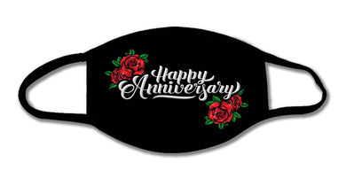 Happy Anniversary Roses Face Mask