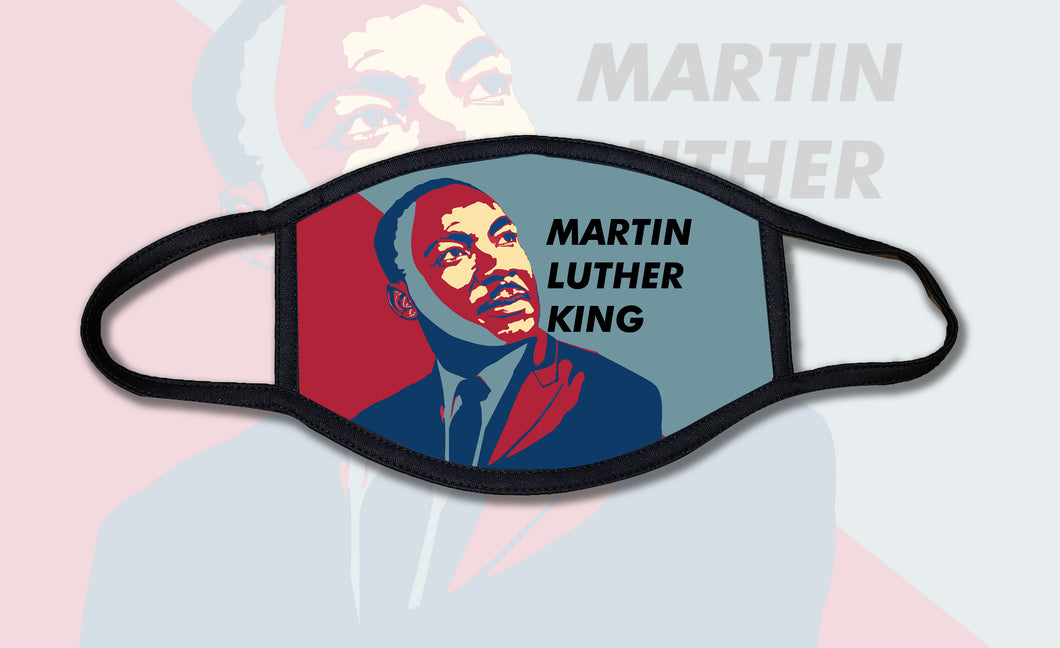 Martin Luther King Jr. in Red and Blue Face Mask