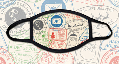 Santa Postcard Face Mask