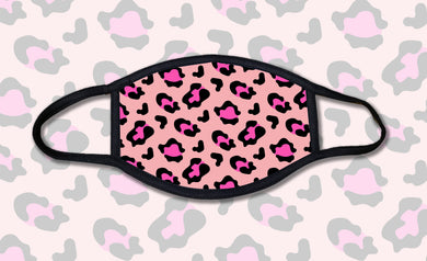 Pink Cheetah Print Face Mask