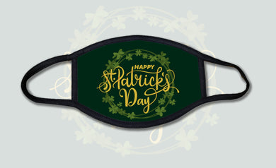 Happy St Patricks Day in Circles Face Mask