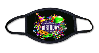 Happy Birthday Mask and Balloons Face Mask