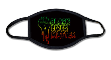 Black Lives Matter Color Drip Face Mask