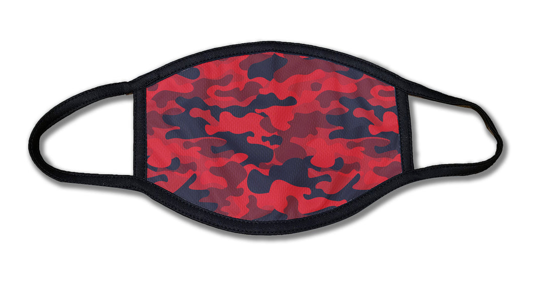Camo - Red Face Mask