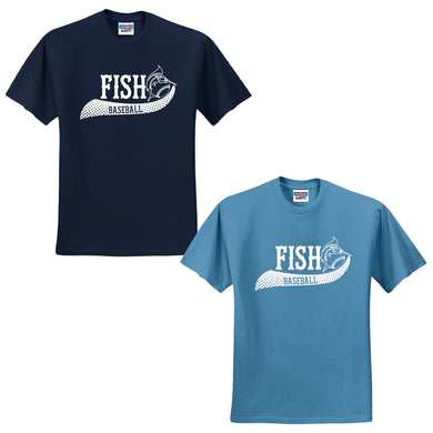 NJ Marlins Fish Baseball Cotton T-Shirt