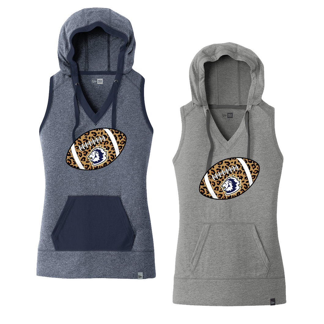 Howell Lions Cheetah Football Women's New Era Sleeveless Hoodie