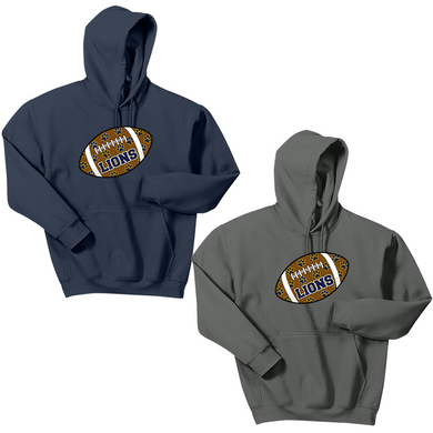 Howell Lions Paw Football Cotton Hoodie