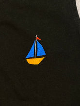 Sail Boat Embroidery Cotton Tank Top