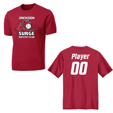 Jackson Surge Soccer Club Dri Fit Tri Blend Shirt Red