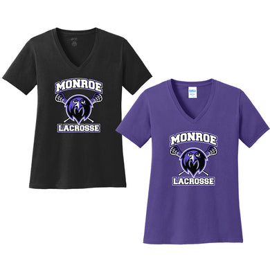 Monroe Lacrosse Ladies Short Sleeve V-Neck Shirt