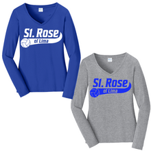 St. Rose of Lima Ladies Long Sleeve V-Neck Shirt