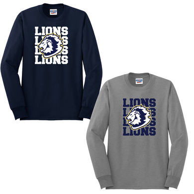 Howell Lions Logo Cotton Long Sleeve Shirt