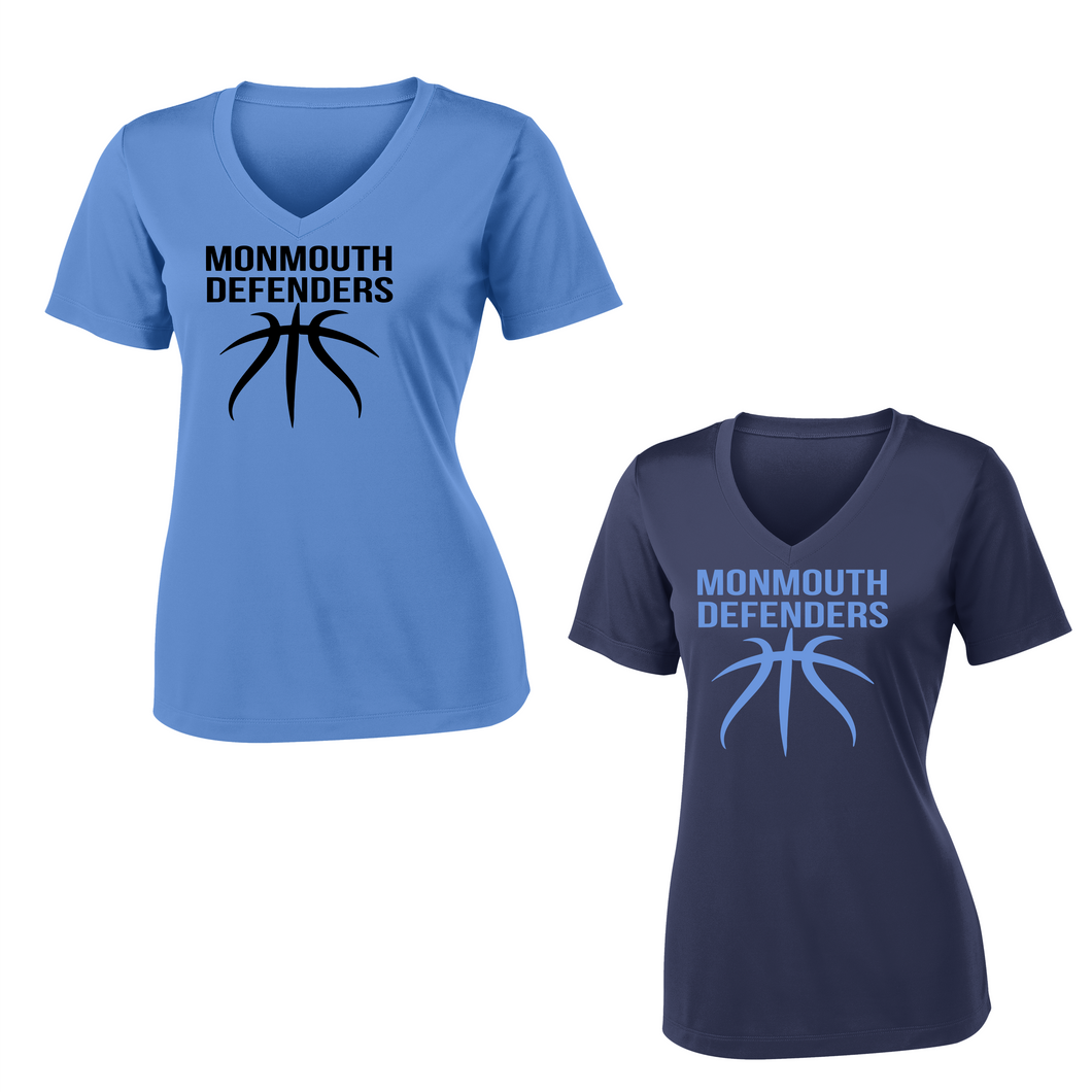 Monmouth Defenders Ladies Short Sleeve V-Neck Shirt