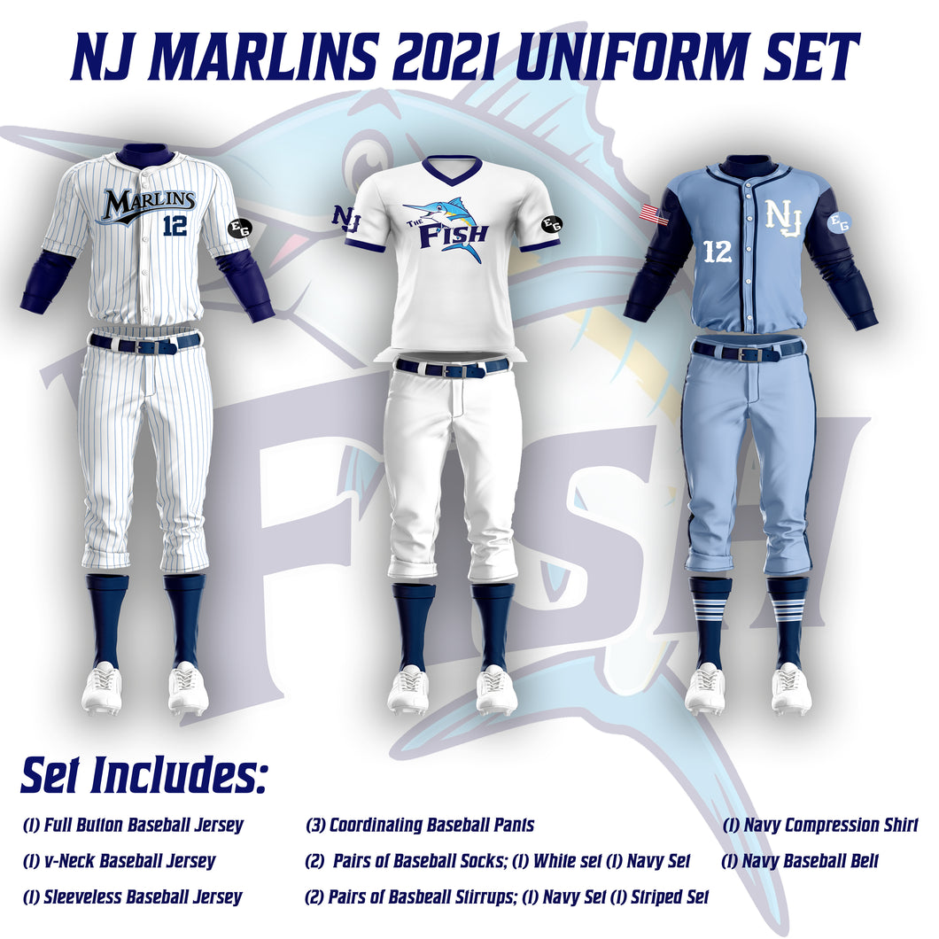 NJ Marlins 2021 Uniform Set – Youth Fanatics Gear
