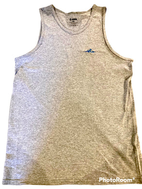 The Wave Embroidery Cotton Unisex Tank Top