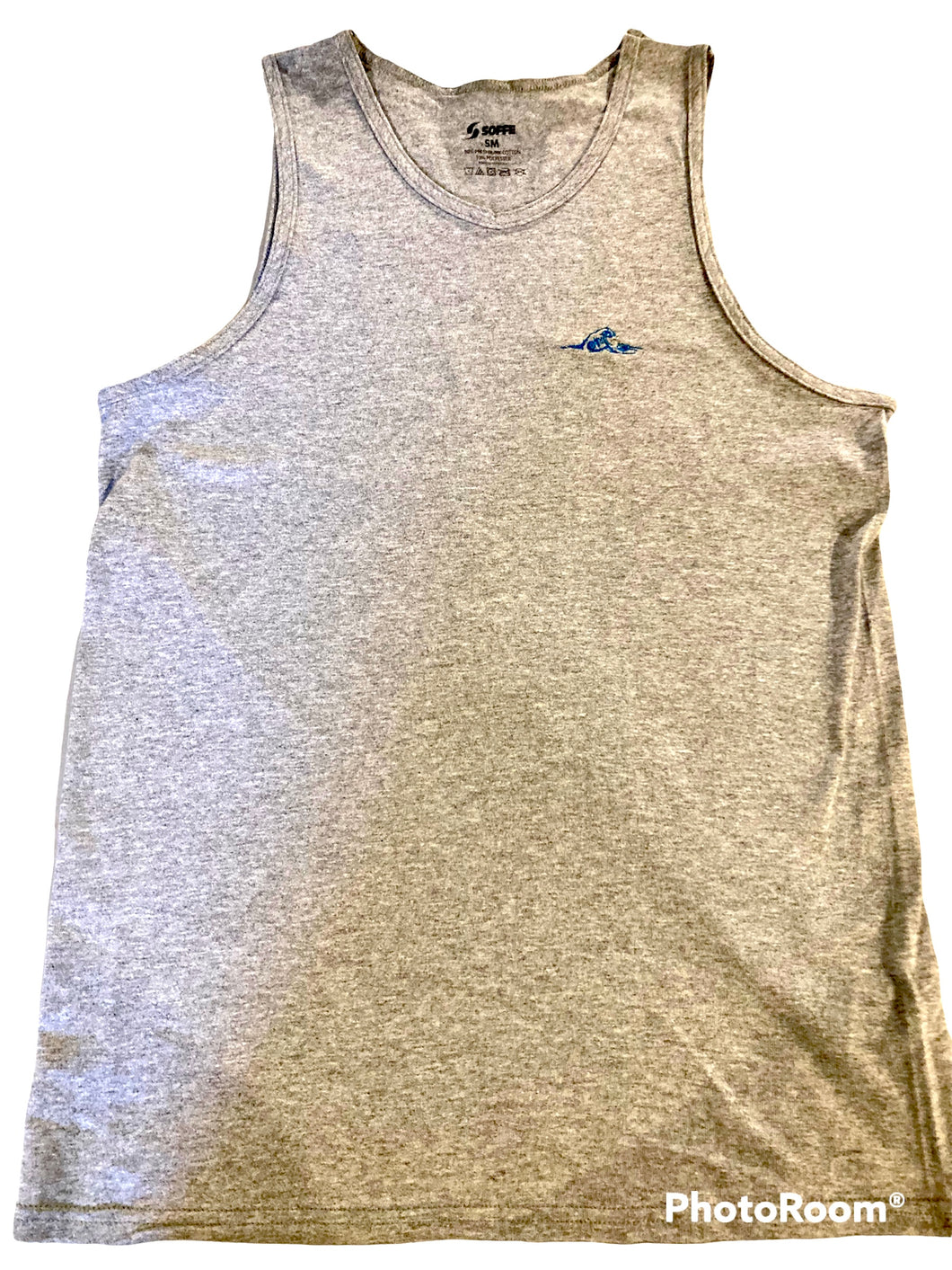 The Wave Embroidery Cotton Unisex Tank Top