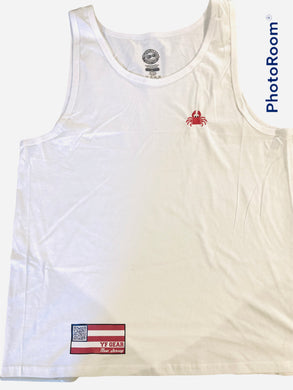 Crab Embroidery Cotton Unisex Tank Top