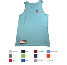 USA Flag Embroidery Cotton Tank Top