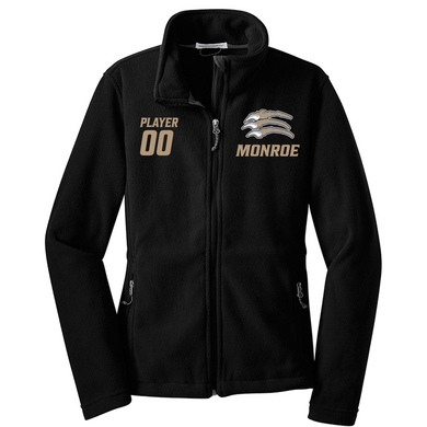 Monroe Wolverines Ladies Fleece Jacket with Embroidered Logo