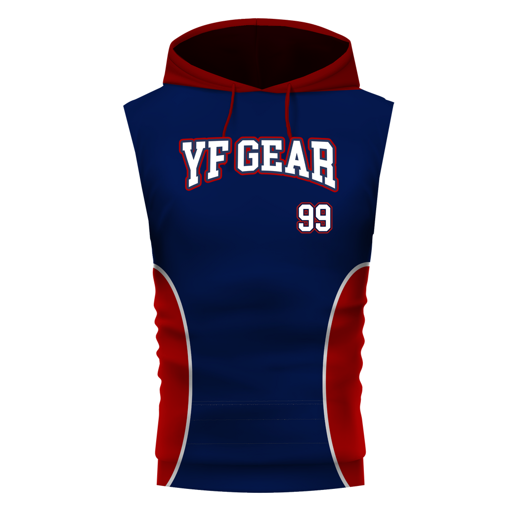 Sublimation Compression Sleeveless Hoodie
