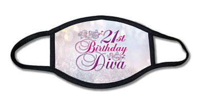 21st Birthday Diva Face Mask