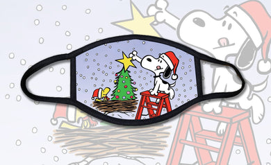 A Snoopy Christmas Face Mask