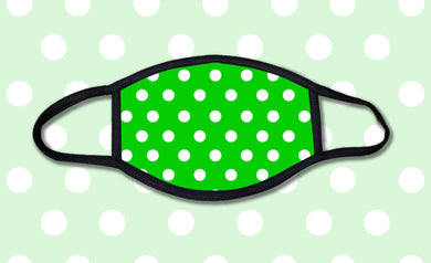 Green Polka Dots Face Mask