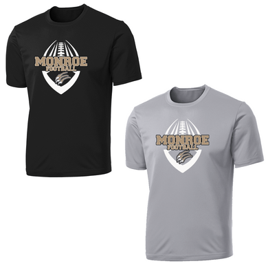 Monroe Wolverines Football Dri Fit Tri Blend Shirt