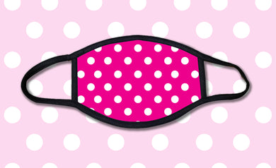 Pink Polka Dots Face Mask