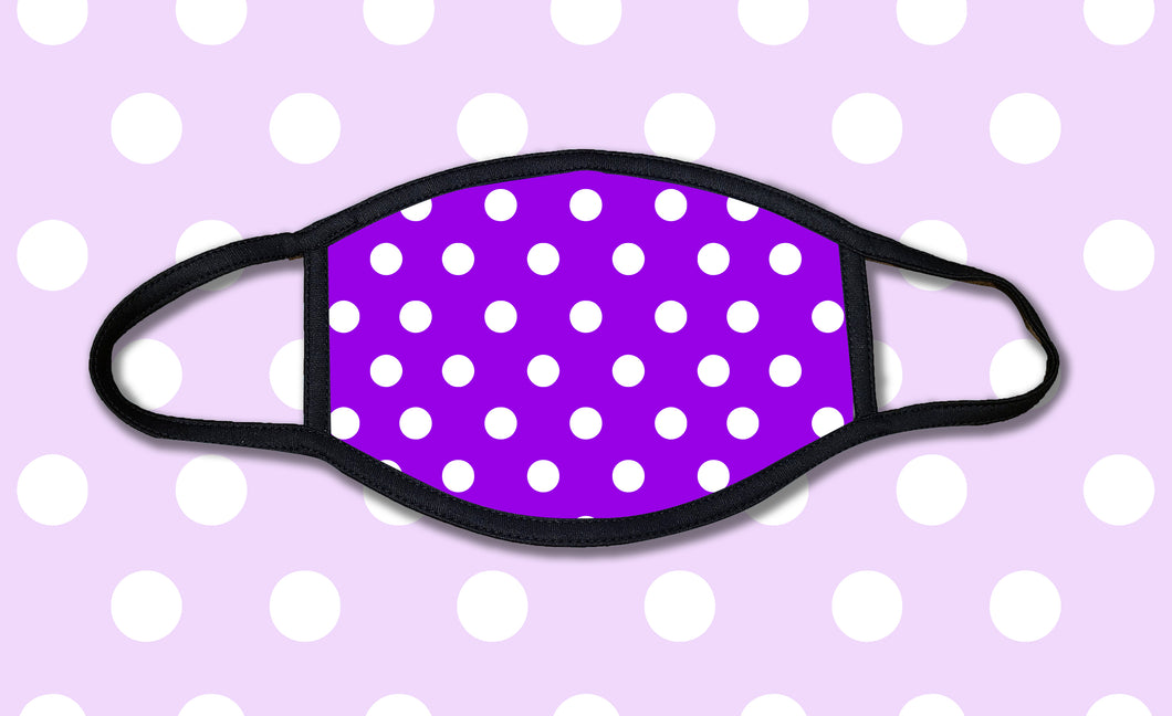 Purple Polka Dots Face Mask