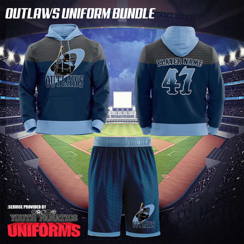 2020 Outlaws Baseball Uniform Bundle Youth Fanatics Gear