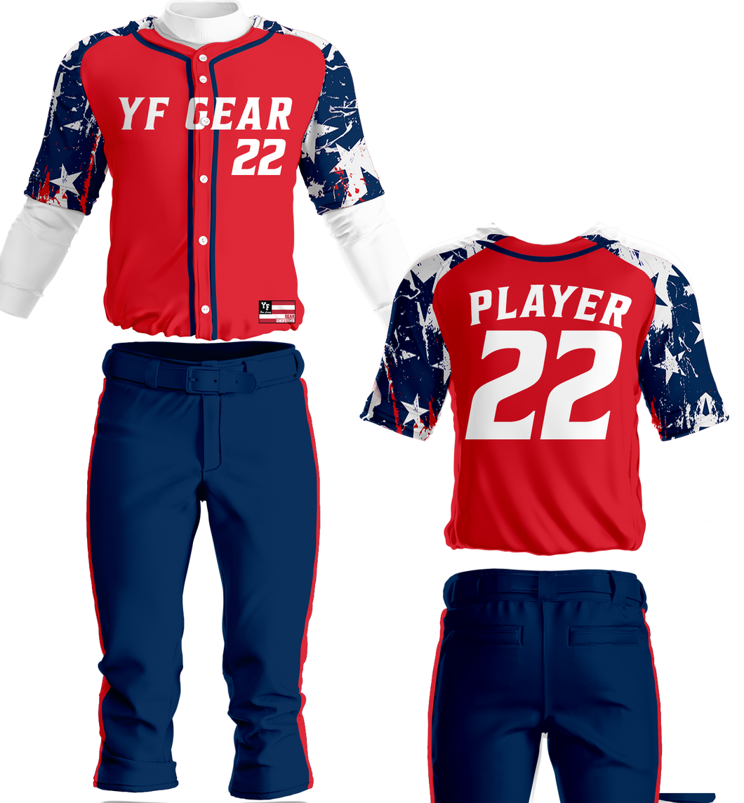 Design Your Own Full Button Baseball Uniform